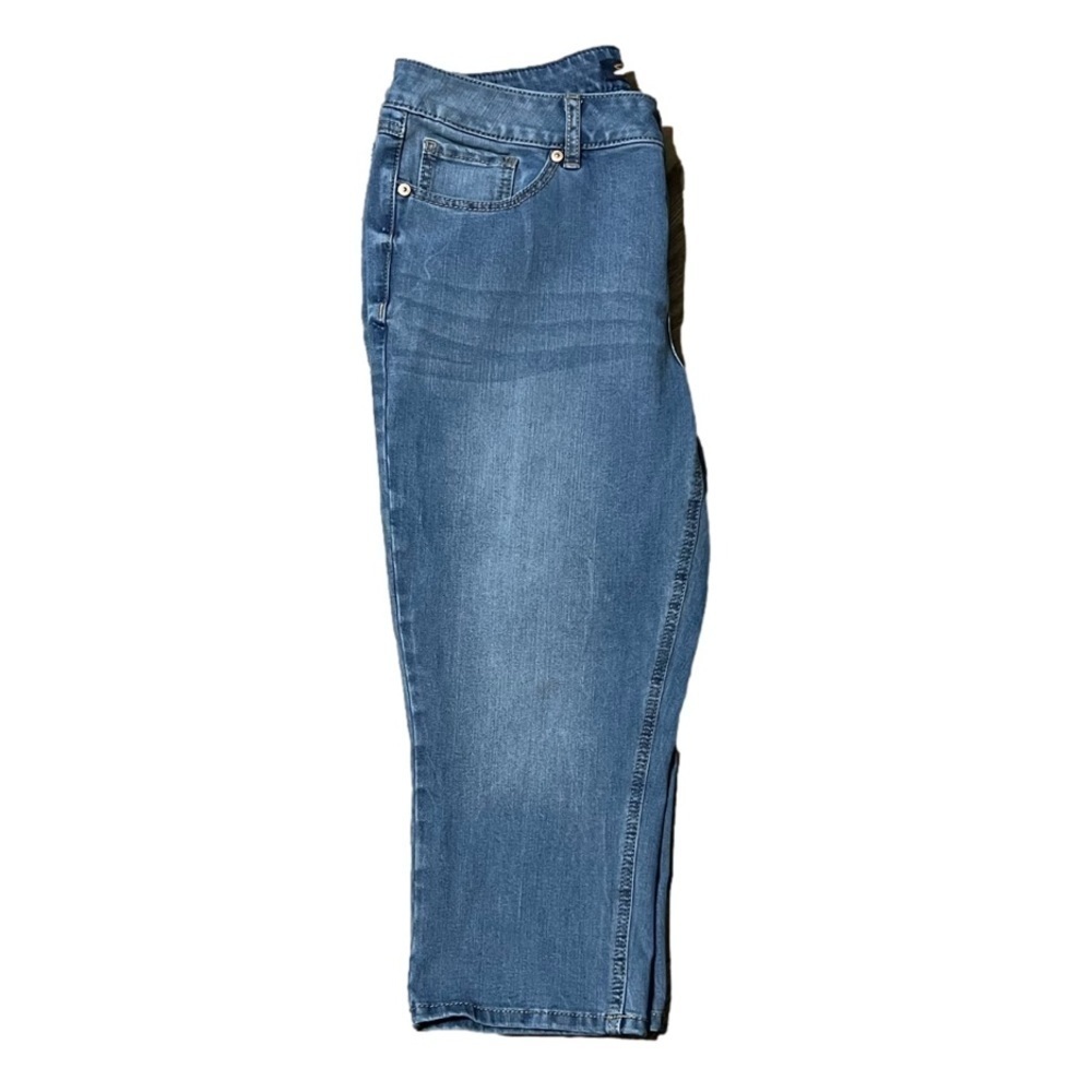 SEVEN7 Crop Denim Blue Skinny Jeans Women’s (Sz 14) - Picture 5 of 16